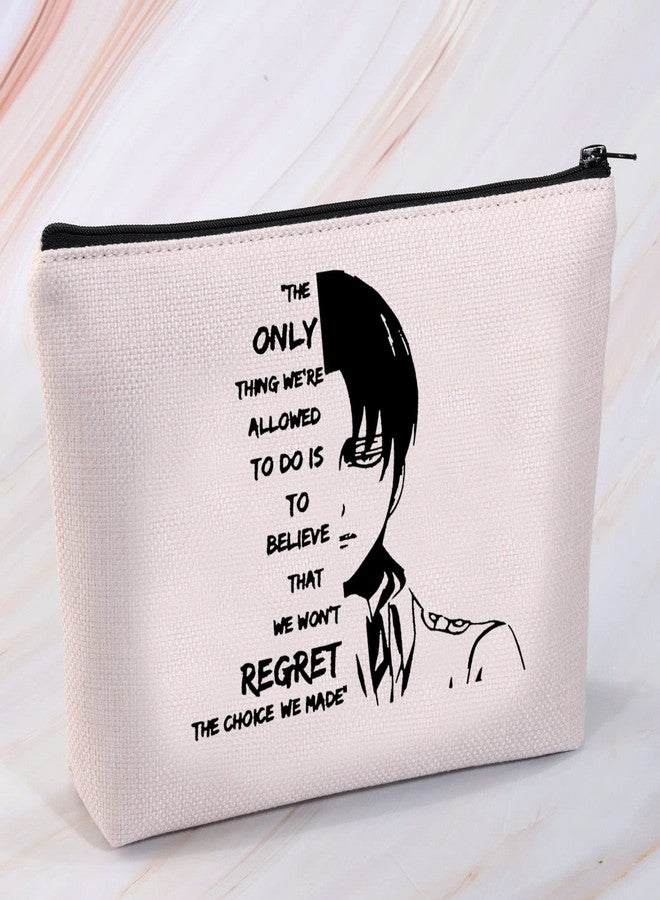 MNIGIU Levi Ackerman Gift Anime Lover Cosmetic Makeup Bag Anime Fan Gift (choice made bag) - Image 2