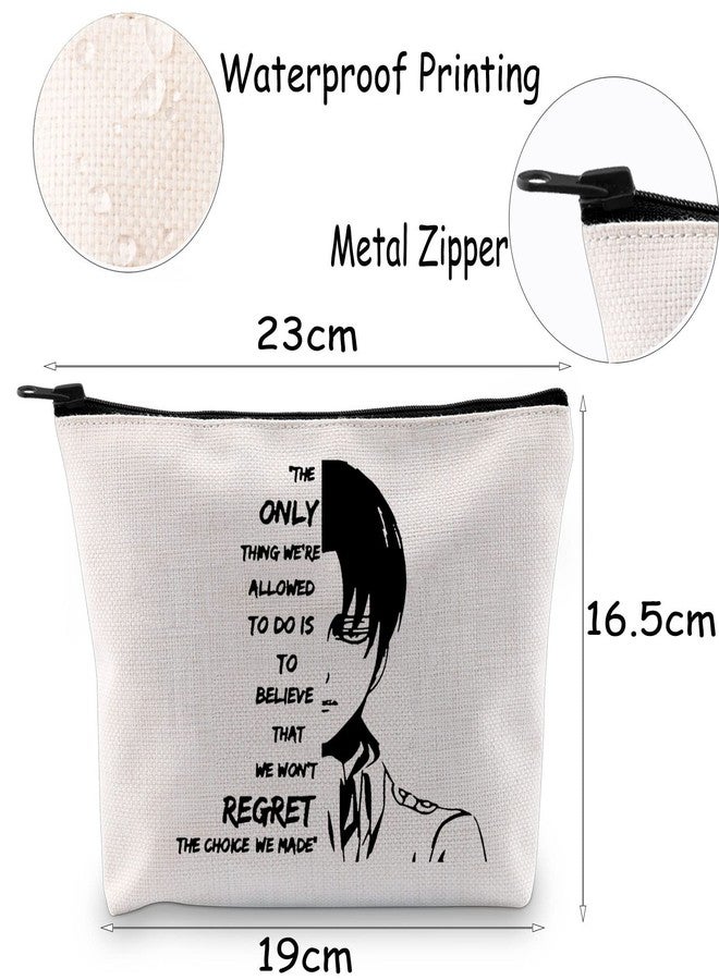 MNIGIU Levi Ackerman Gift Anime Lover Cosmetic Makeup Bag Anime Fan Gift (choice made bag) - Image 3
