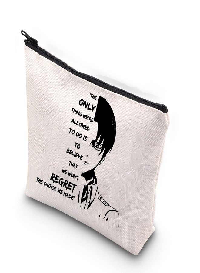 MNIGIU Levi Ackerman Gift Anime Lover Cosmetic Makeup Bag Anime Fan Gift (choice made bag) - Image 1