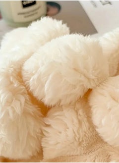 GGEROU Soft Fluffy Throw Blanket, Super Cozy and Warm Fleece Blanket Rabbit Plush Double Thickness Blanket for Bed Sofa Couch Chair 200x230cm Creamy White  - Image 4