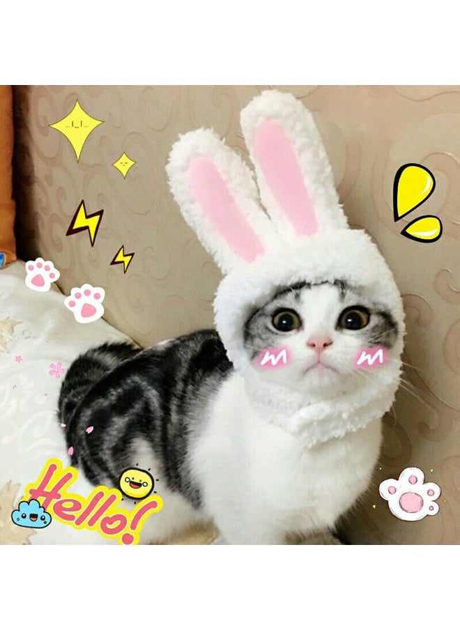 Orgrimmar Orgrimmar Plush Bunny Ears Pet Headband,Rabbit Ear Hat for Cat Small Dogs Party Costume Accessory Headwear  - Image 4