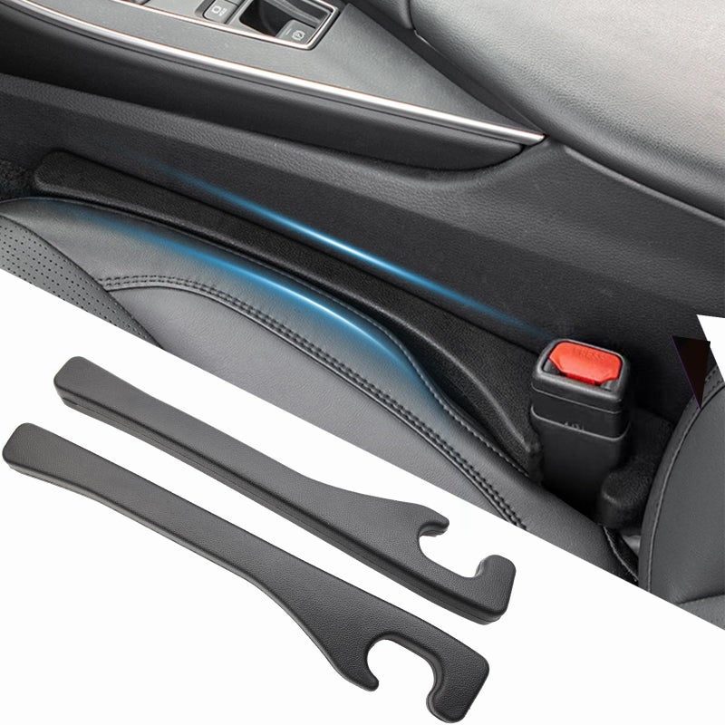 Uootill Car Seat Gap Filler Set Of 2 Seat Gap Organizer  No Drop Seat Guard 2025 New Car Seat Side Gap Filler Organizer  Drop Seat Guards For Cars (Black 2Pcs) - Image 1