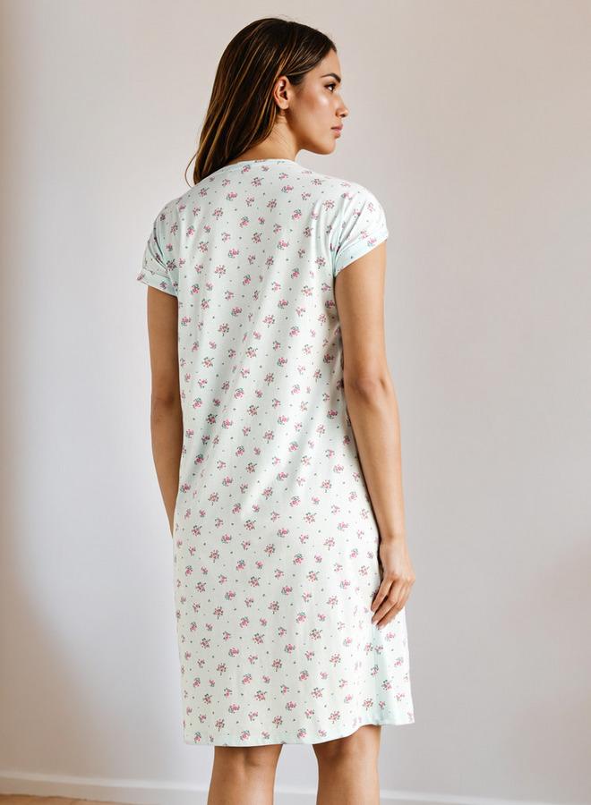 سبلاش فيڤ فستان حمل بطبعة زهور - Image 2