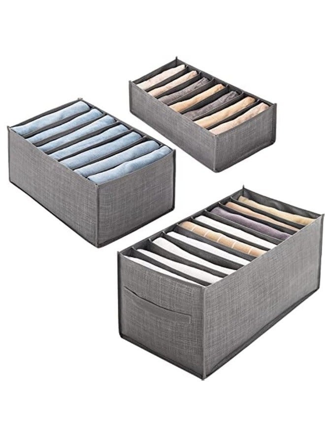 3 pieces of foldable clothes storage organizer of different sizes to organize clothes  - Image 1