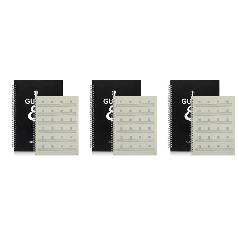 3pcs Guitar Sheet Music Notebook Guitar Beginner DIY Sheet Music Book Music - Image 1