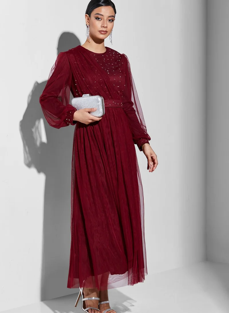 Khizana Shimmer Detail Dress