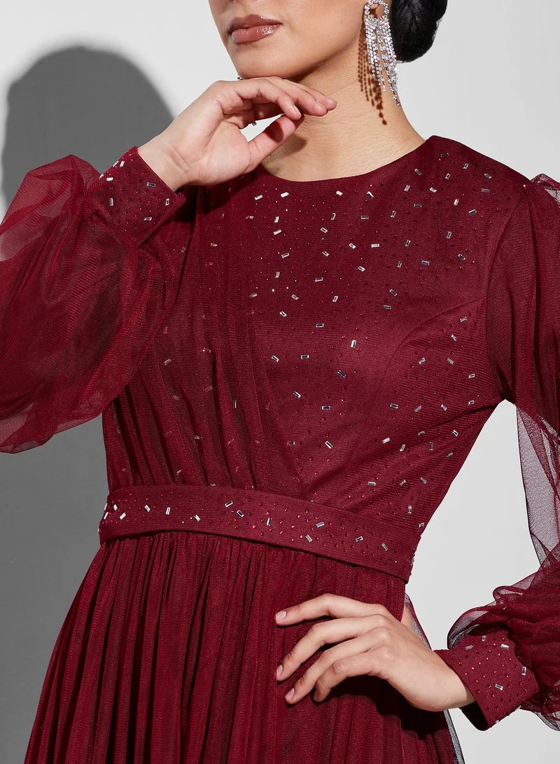 Khizana Shimmer Detail Dress