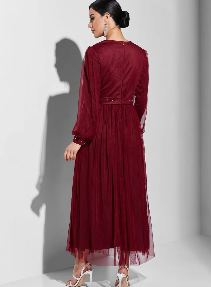 Khizana Shimmer Detail Dress