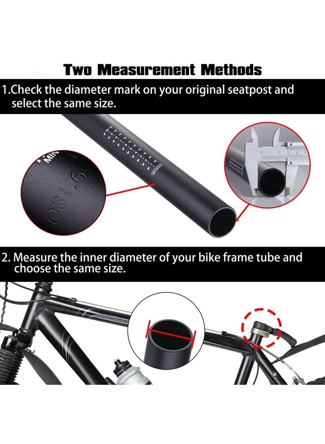 LAMAY 28.6 mm Bike Seatpost, Bike Seat Posts Bike Seat Post Bike Seat Clamp Bicycle Seat Post Aluminum Alloy Bicycle Seat Tube for Mountain Bike and Road Bike (Size : 28.6) - Image 3