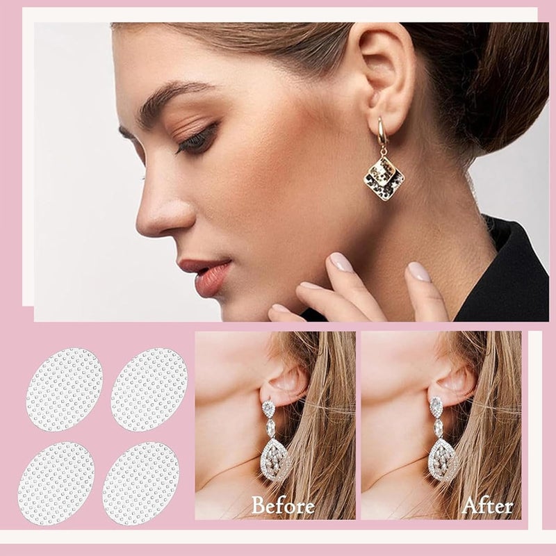 JOICE IMPEX Invisible Ear Lobe Support for Earrings Earlobe Tapes and Stickers Earring Supporter for Heavy Earrings Support Patches Girls & Women(ear lobe) (Pack of 10) - Image 2