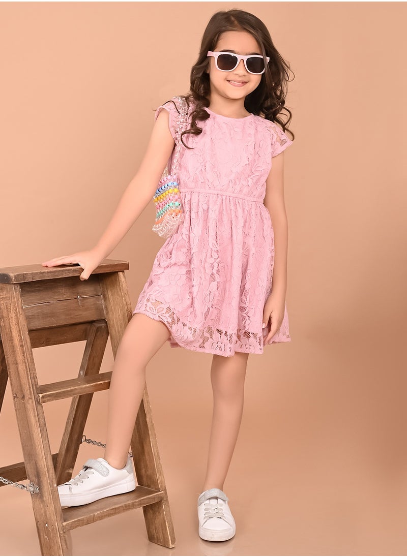 LILPICKS Lace Fit n Flare Dress  - Image 1