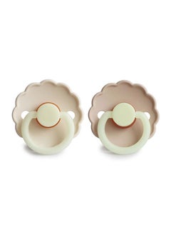 FRIGG Daisy Latex¬†Baby Pacifier, 0-6 Months, Size 1, Pack of 2 - Cream Night/Croissant Night  - Image 2