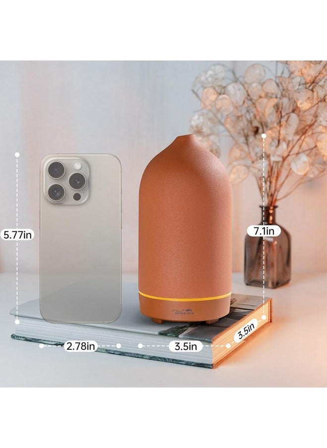Wanlola Essential Oil Diffuserceramic Diffuser120Ml Aromatherapy Diffuser With Auto Shut Off Function For Home Office Room(Terracotta)  - Image 4