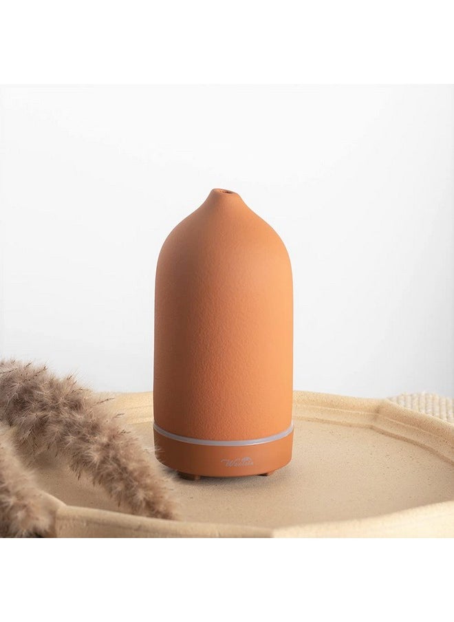 Wanlola Essential Oil Diffuserceramic Diffuser120Ml Aromatherapy Diffuser With Auto Shut Off Function For Home Office Room(Terracotta)  - Image 2