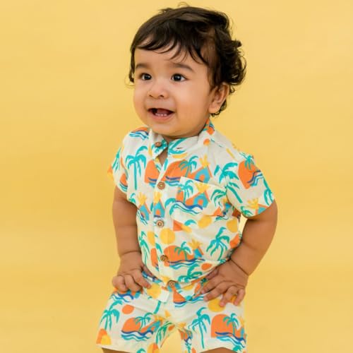 A toddler thing Coord Sets|Mulmul Cotton|Perfect for Summer|Shirt and Shorts Set|Lil' Paradise|3-4y - Image 2