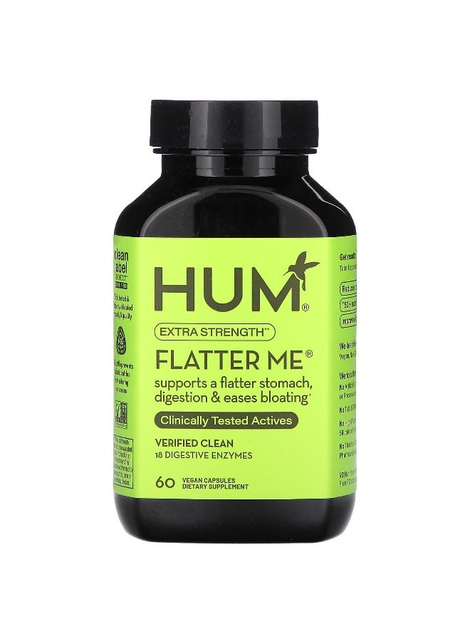 Hum Nutrition HUM Nutrition, Flatter Me, Extra Strength, 60 Vegan Capsules  - Image 1