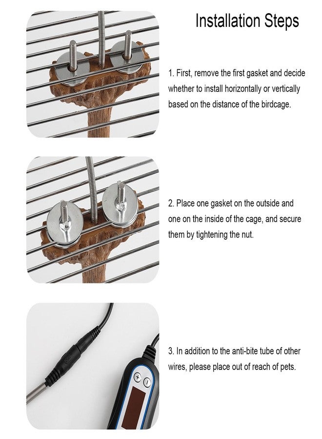 Haofy Heated Bird Perch for Parrots, Birds, Hamsters - 5W Multifunctional Stand with Constant Temperature Control and Energy Efficiency - Image 4