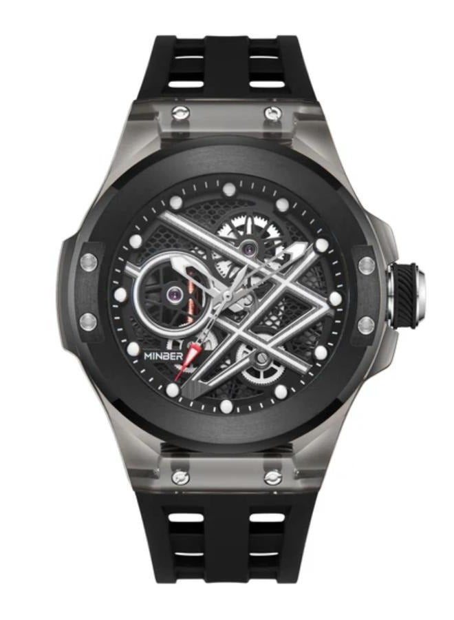 منبر  ساعة رجالى بسوار مطاطى وتصميم مميز M9019G01 - Image 1
