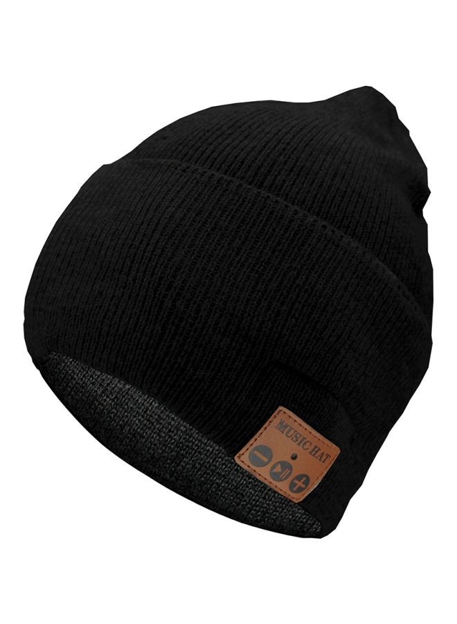 NIBEMINENT Bluetooth Knitted Hat With Mic Black  - Image 1