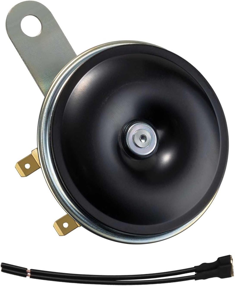 FARBIN 3.1" 12v 110db Motorcycle Electric Horn Waterproof Round Loud Speaker Small Metal Disc Horn for Motorcycle Moped Dirt Bike Scooter - Image 1