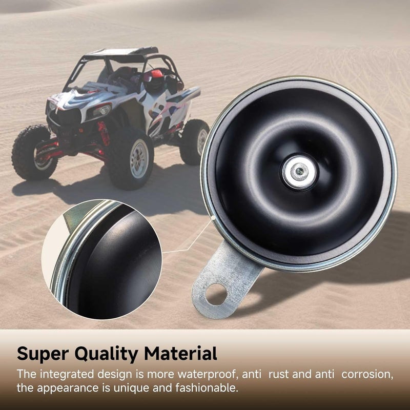 FARBIN 3.1" 12v 110db Motorcycle Electric Horn Waterproof Round Loud Speaker Small Metal Disc Horn for Motorcycle Moped Dirt Bike Scooter - Image 2
