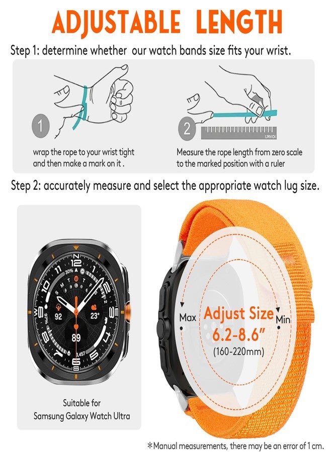 TORBOLLO Compatible with Samsung Galaxy Watch Ultra 47mm Band, Soft Trail Loop Nylon Sport Strap for Galaxy Watch Ultra 47 (2024) - Image 5