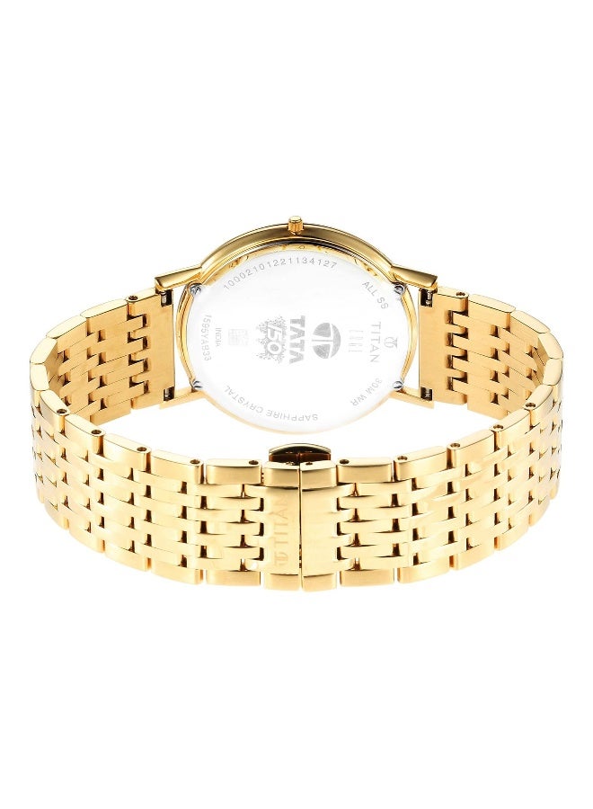 تيتان Titan White Dial Stainless Steel Strap Watch Men 1595Ym01 - Image 5