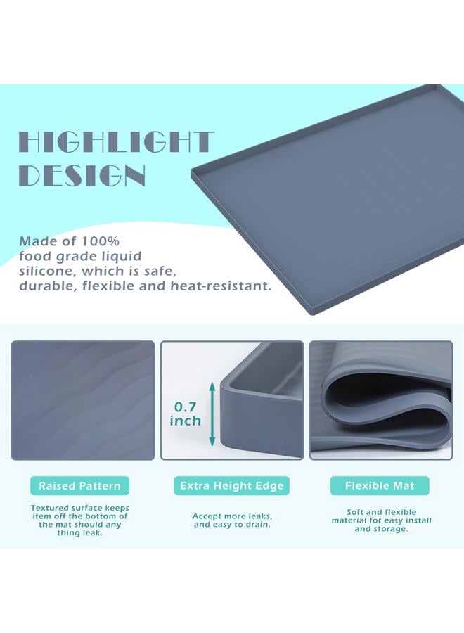 URMONA Waterproof Silicone Under Sink Mat Shelf Liner for Kitchen and Bathroom, Cabinet and Counter Protector, Storage & Organizers, Litter Mat(Cream,30 W x 48 L cm) - Image 3