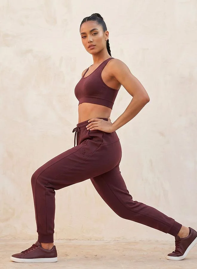 Splash Active BROWN Women Drawstring Waist Joggers for Women | Best Price UAE