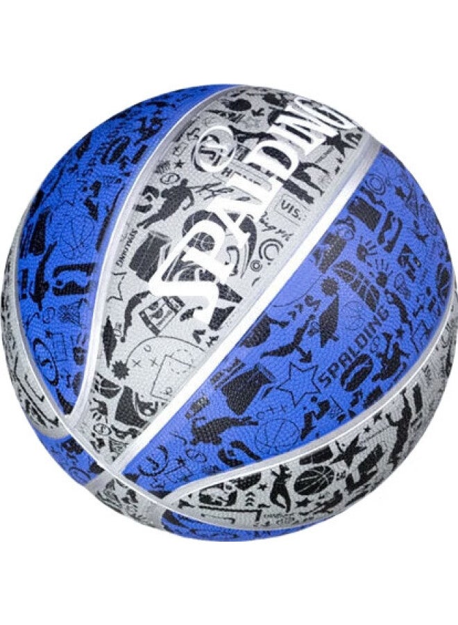 SPALDING Basketball Graffiti Rubber Outdoor Size 7 Ball 84-478Y - Image 1