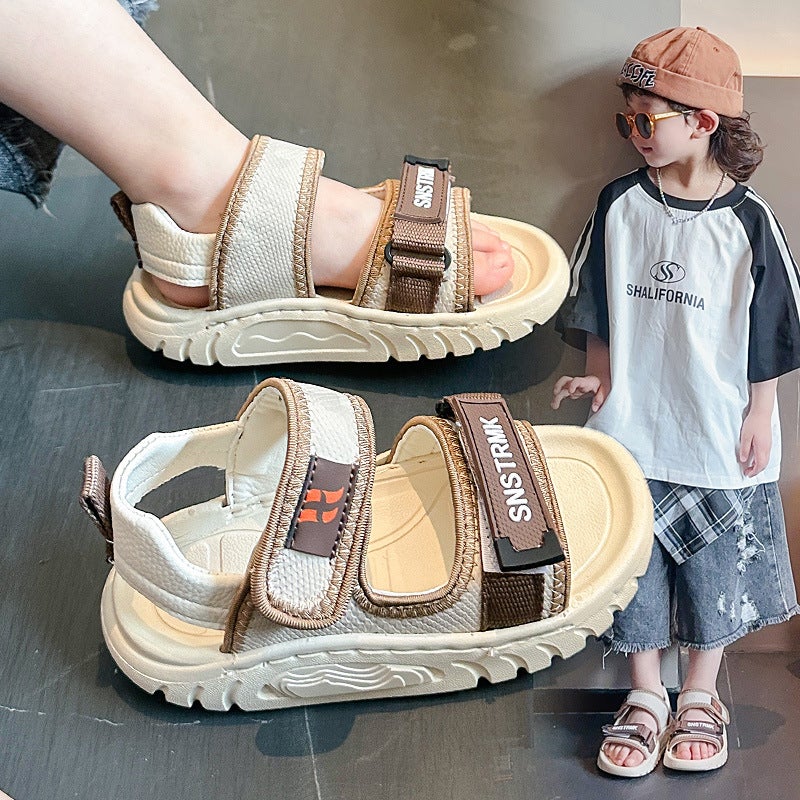 Boys Shoes Sandals 2025 Children'S Sports Sandals Little Boys Middle And Big Children Soft Sole Non-Slip Beach Shoes - Image 4