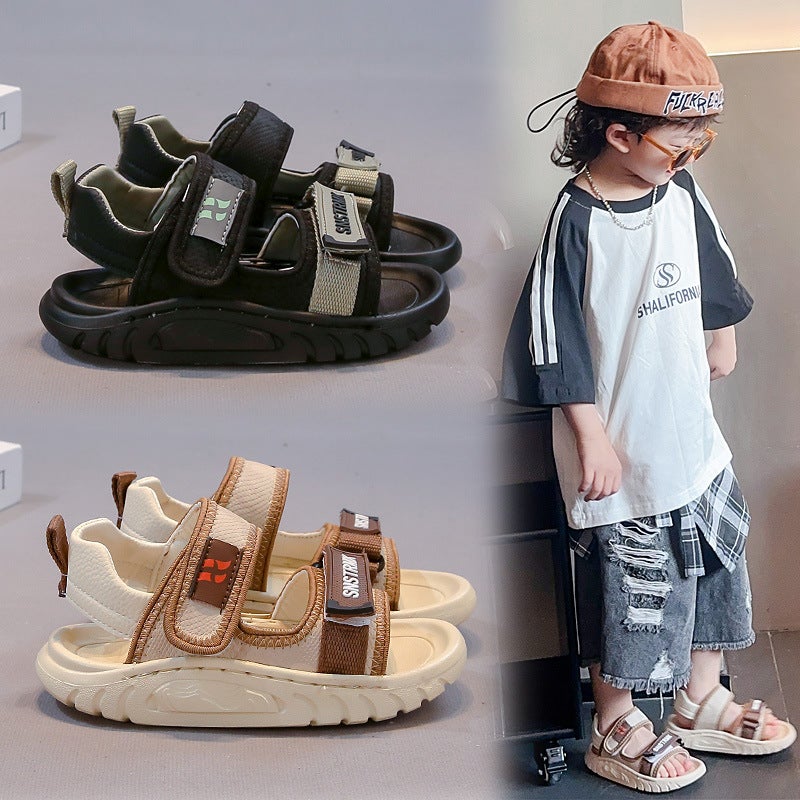 Boys Shoes Sandals 2025 Children'S Sports Sandals Little Boys Middle And Big Children Soft Sole Non-Slip Beach Shoes - Image 2