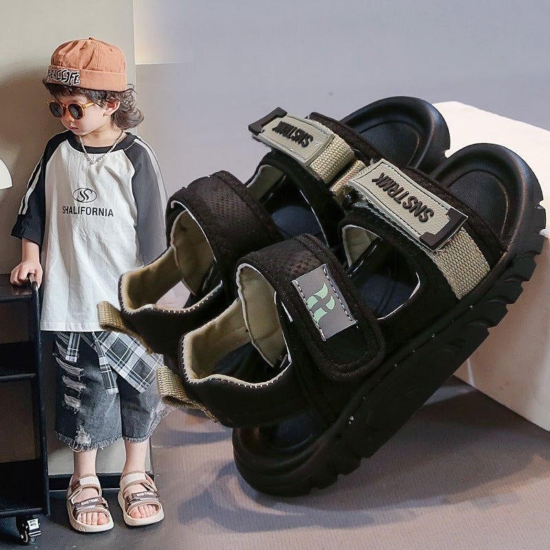 Boys Shoes Sandals 2025 Children'S Sports Sandals Little Boys Middle And Big Children Soft Sole Non-Slip Beach Shoes - Image 5