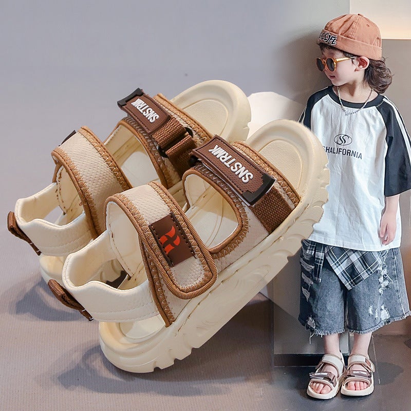 Boys Shoes Sandals 2025 Children'S Sports Sandals Little Boys Middle And Big Children Soft Sole Non-Slip Beach Shoes - Image 3