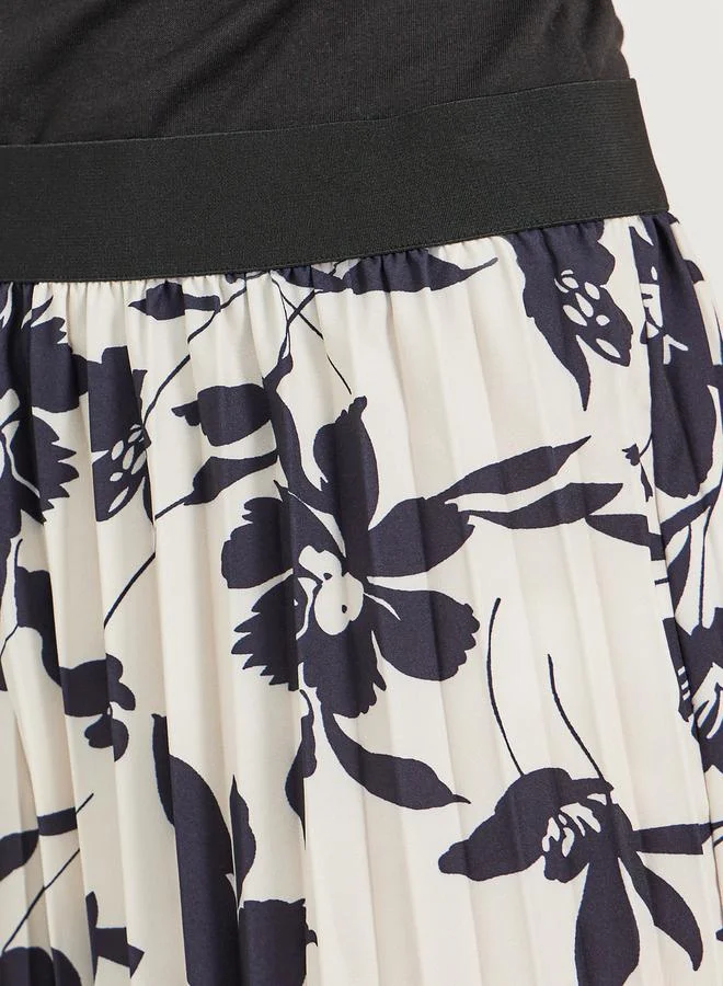 Styli All-Over Floral Print Ankle Length Wide Leg Pants