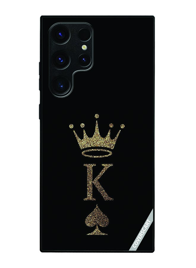 COVERSCART Protective Case Cover For Samsung Galaxy S24 Ultra Letter K Design Black