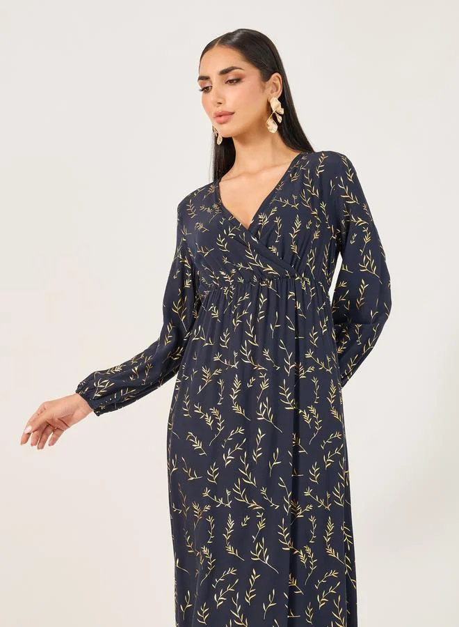 Styli Styli Embroidered Long Sleeve Kaftan