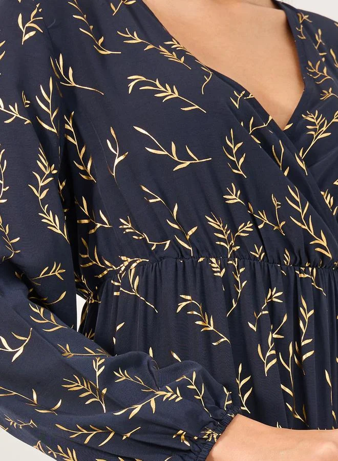 Styli Styli Embroidered Long Sleeve Kaftan