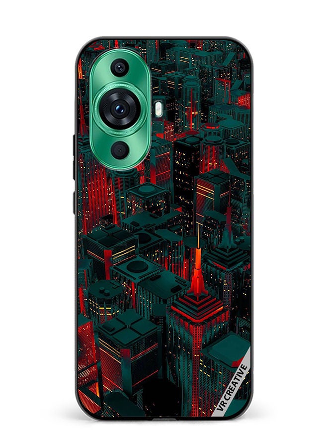 VR CREATIVE Protective Case Cover For Huawei nova 11 Pro Red City Design Multicolour - Image 1
