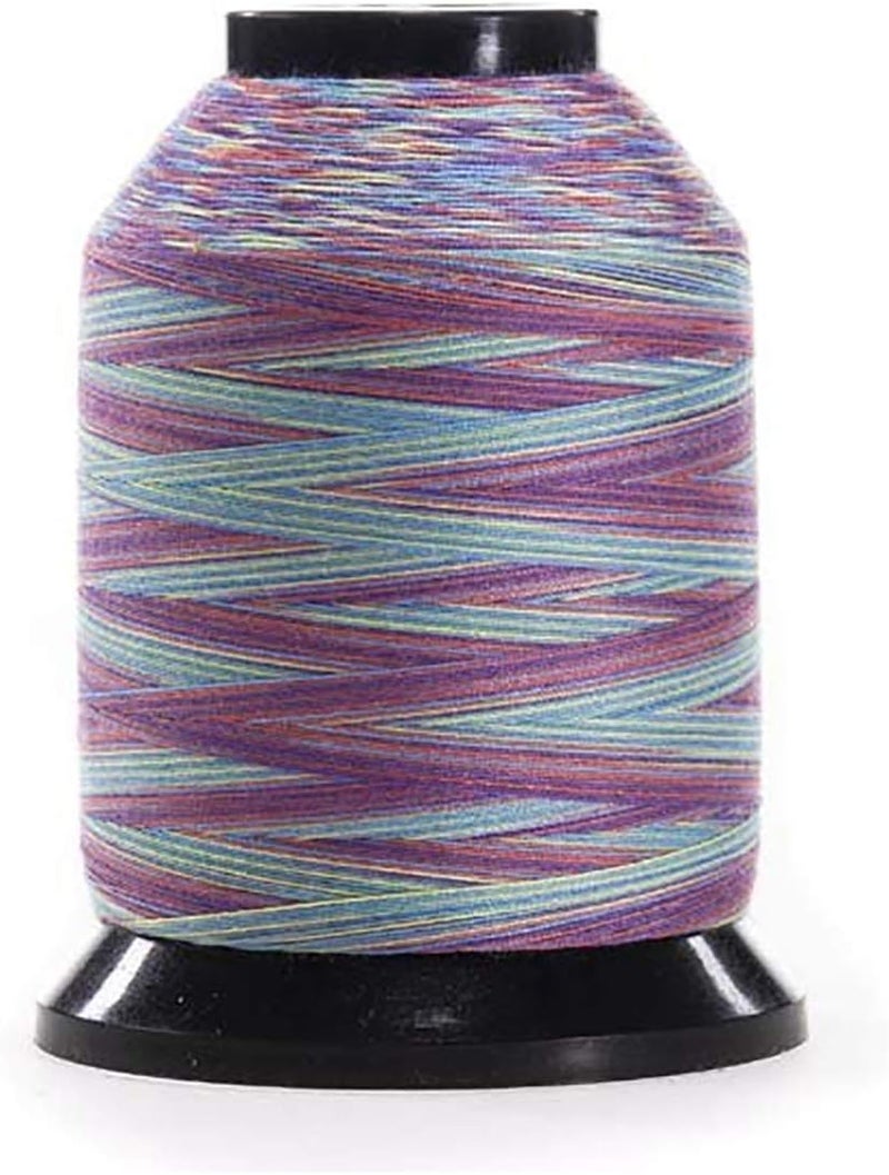 FINESSE Variegated Thread | 100% Polyester, 3ply, 50wt | 1100yds Stackable Thread Cones for Quilting and Sewing… (Rainbow) - Image 1