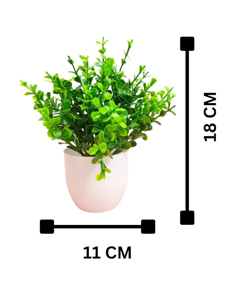Dekorly Artificial Potted Plants, 8 Pack Artificial Plastic Eucalyptus Plants Small Indoor Potted Houseplants, Small Faux Plants for Home Decor Bathroom Office Farmhouse (Multi-A) - Image 2