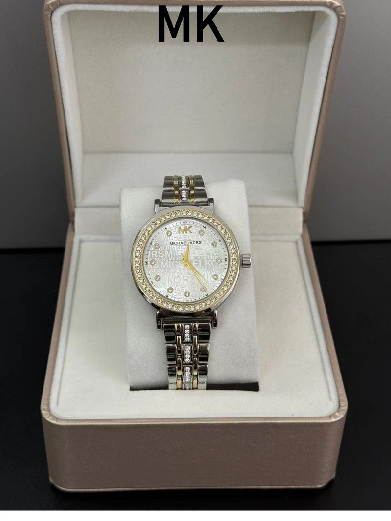 ام كي ساعة نسائية بمينا من الذهب - Image 2