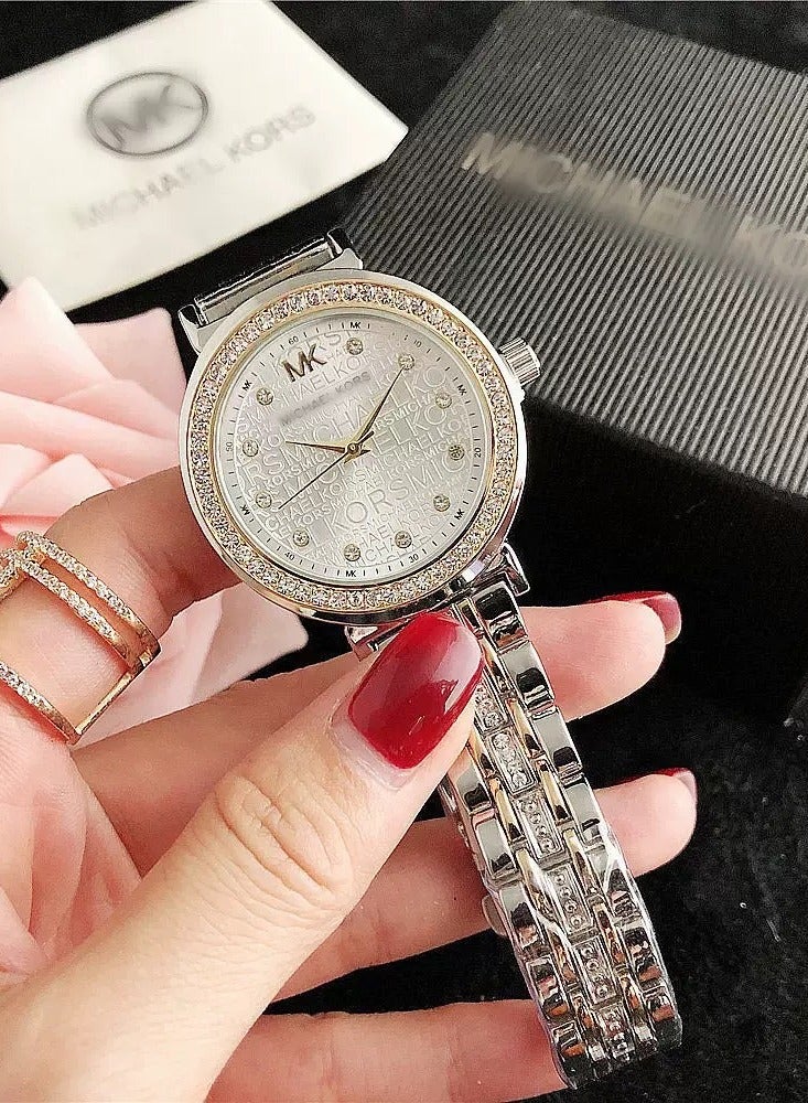 ام كي ساعة نسائية بمينا من الذهب - Image 1