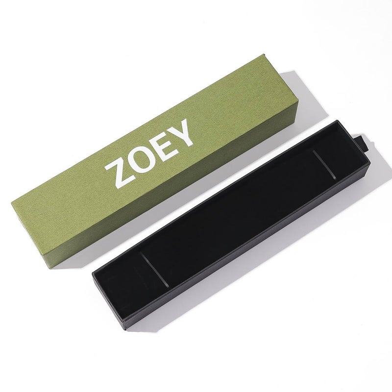 ZOEY Angelic Tennis Necklace - 18K White Gold Plated 15-16in, 8mm (1/3 inch) Wide Adjustable with Detachable Chain, Bridal Crystal Jewelry with Green Gift Box - Image 4