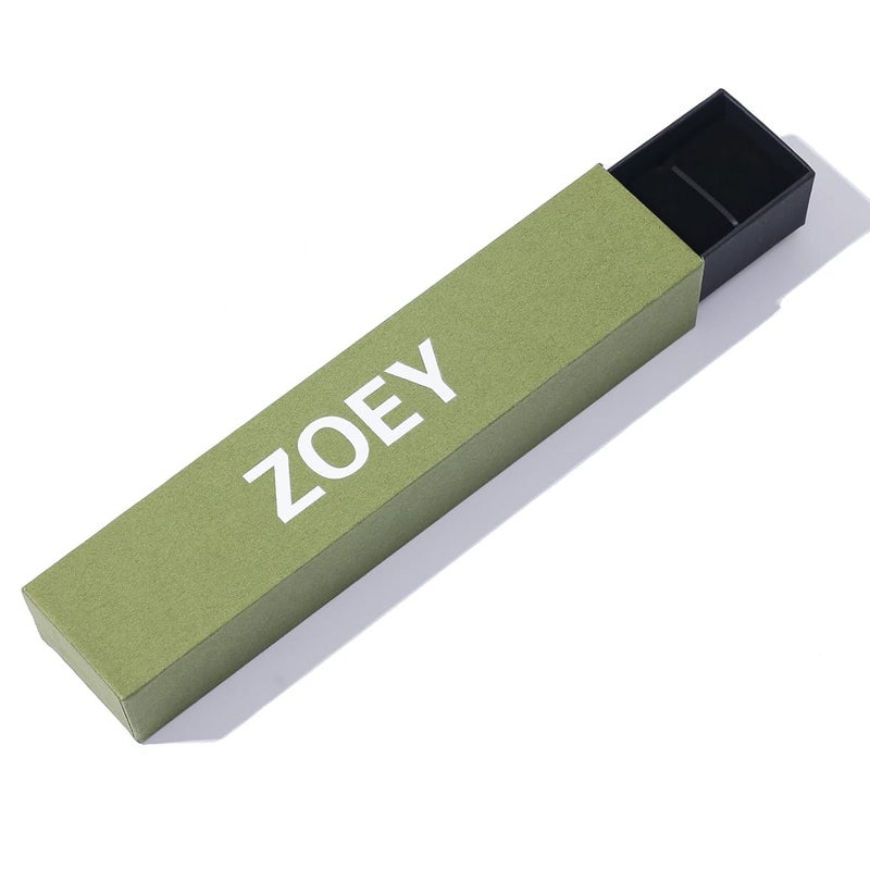 ZOEY Angelic Tennis Necklace - 18K White Gold Plated 15-16in, 8mm (1/3 inch) Wide Adjustable with Detachable Chain, Bridal Crystal Jewelry with Green Gift Box - Image 5