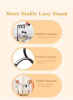 Fazza Cell Phone Clip on Stand Holder, Flexible Long Arms Gooseneck Clip Clamp Stand, Universal Cell Phone Holder, DIY Flexible Gooseneck Mounts with Multiple Function  - Image 2