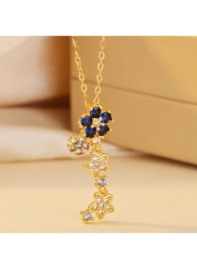 KUYING Fashionable Retro Light Luxury Personalized Necklace 