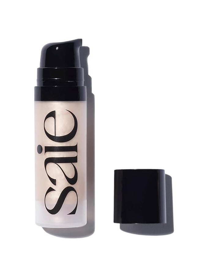 Saie Mini Glowy Super Gel Lightweight Illuminator 15ml - Luminizer + Makeup Primer For Glowing Skin - Enriched With Vitamin C + Hydrating Squalane Oil - Wear Alone Or Under Makeup - Starglow - Image 1