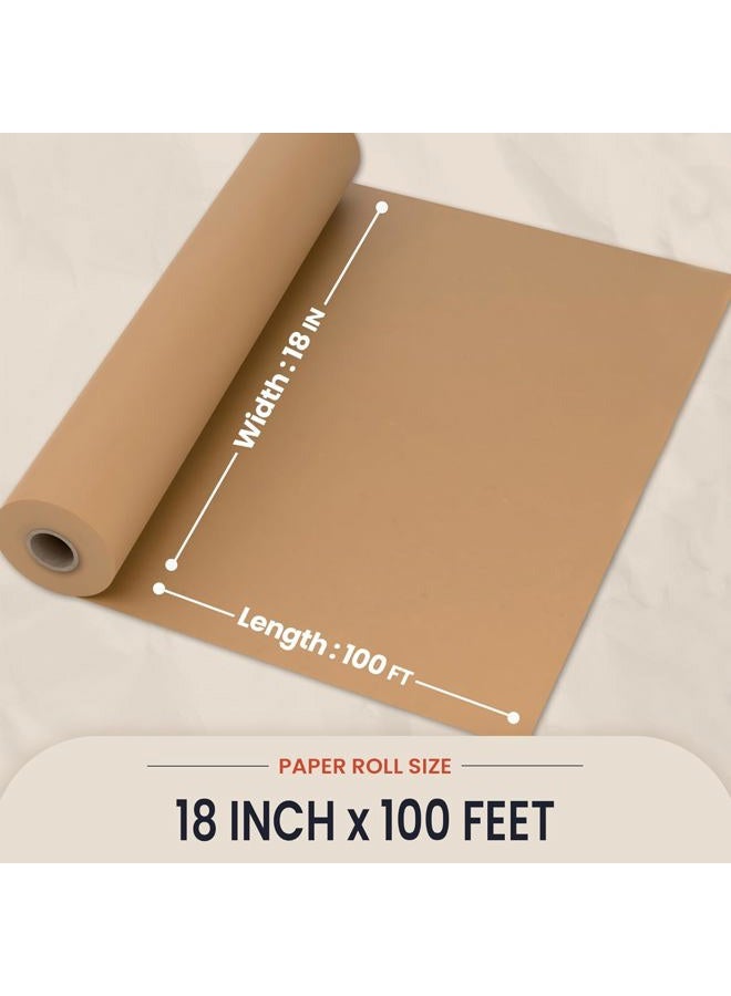 Bryco Goods Brown Kraft er Paper Roll - 18 Inch x 100 Feet (1200 Inch) - Food Grade Wrapping Paper for Smoking Meat of all Varieties – Unbleached, Unwaxed and Uncoated - Made in USA - Image 2