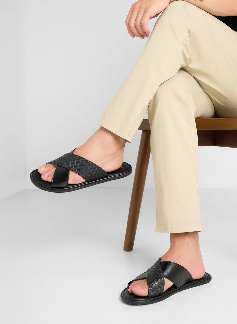 Robert Wood  Cross Strap Sandals for Men | Best Price UAE